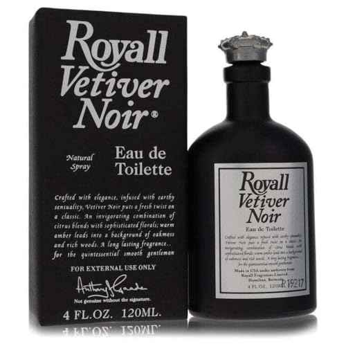 Royall Vetiver Noir Eau De Toilette Spray for Men, 4.0 Ounce