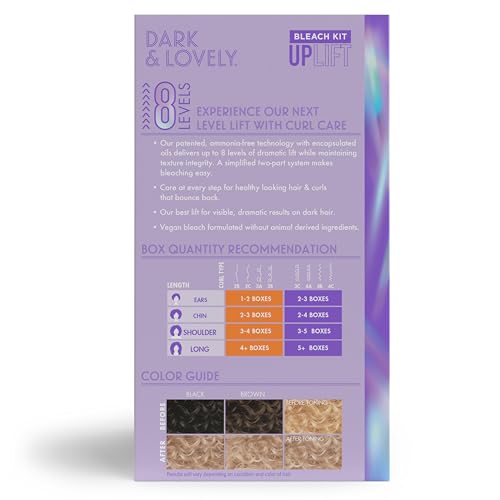 Dark and Lovely Uplift Bleaching Kit for Curly Hair - Ammonia-Free