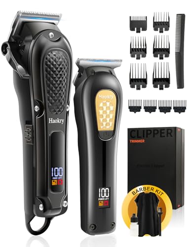 Haokry Cordless Hair Clippers & Beard Trimmer Set for Men