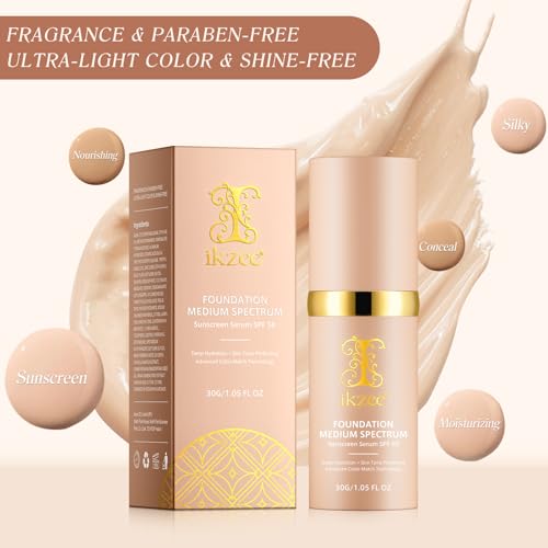 4-in-1 Waterproof Foundation Liquid - 24Hr Coverage (2 Pack)