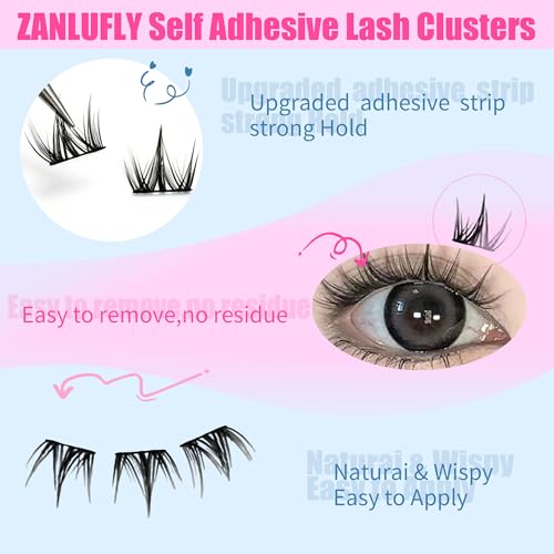 Pre-Glued Lash Clusters - Natural Look Eyelash Extensions
