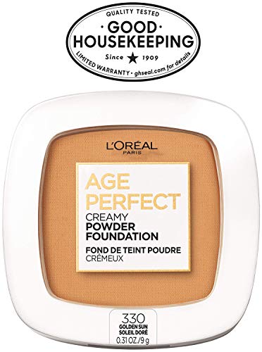 L’Oréal Paris Age Perfect Creamy Powder Foundation Compact, 330 Golden Sun, 0.31 Ounce