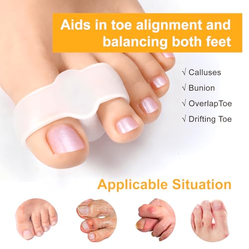 ElevateTech 12 Pack Silicone Bunion Toe Separators for Men & Women
