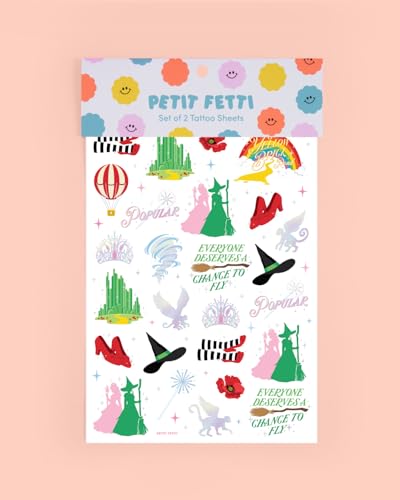 xo, Fetti Witch Temporary Tattoos - 52 Iridescent Foil Pcs
