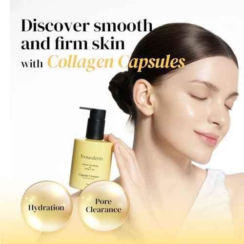 Collagen Capsule Cleanser ? Korean Gel Face Wash with Peptides, Niacinamide & Troxerutin, Hydrating Daily Facial Cleanser & Makeup Remover, Gentle K-Beauty Skincare, 6.76 fl oz