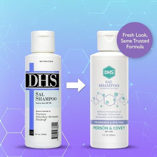 DHS SAL Maximum Strength Medicated Shampoo 4oz for Psoriasis & Dandruff