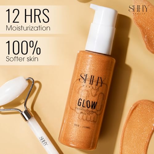 GLOW Hydrating Shimmer Body Oil for Radiant Skin, Shimmer and hydration for all day Glow.