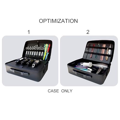 professional leather barber case black Makeup Stylist Train clipper case Hair Salon barber box£®