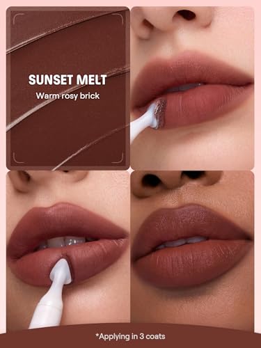 SHEGLAM Marshmallow Puff Lip Blur Pen Sunset Melt - Long-lasting Matte Lipstick