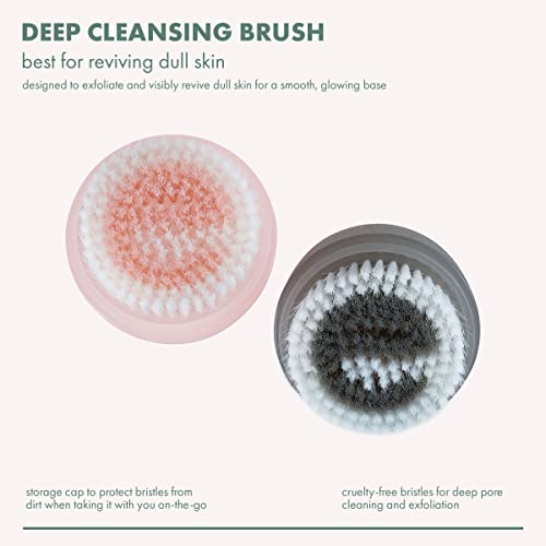 EcoTools Deep Cleansing Facial Brush Set - 3 Count, Exfoliating & Gentle Skin Care