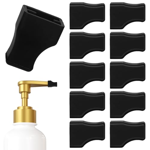 10 PCS Syrup Pump Covers - Black Silicone Tips for Coffee Syrups