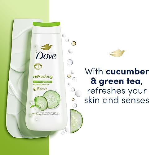 Dove Body Wash Deep Moisture, Sensitive Skin, Cucumber and Green Tea, Shea Butter and Vanilla Collection with Pump Deep Moisture 30.6 oz Moisturizing Skin Cleansers