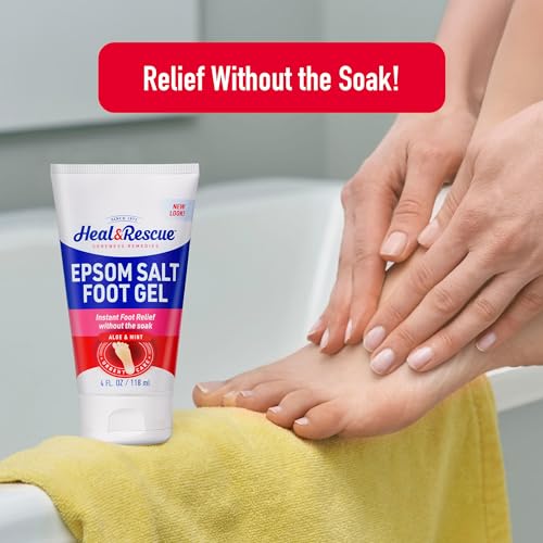 Heal & Rescue Epsom Salt Foot Gel (4 oz) - Soothing Relief for Aching Feet