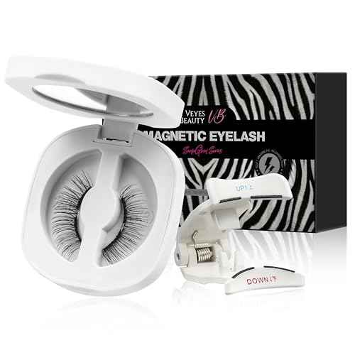 VEYESBEAUTY Magnetic Eyelashes with Applicator Reusable Magnetic Lashes Natural Look No Glue Needed False Eyelashes, Moonlit Lashes Kit Easy to Wear and Remove