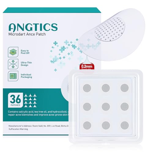 36 Count Pimple Patches Microdart, Zit Patches with Microdart Technology, Salicylic Acid, Sodium Hyaluronate, Centella Extract, Acne Patch for Blemishes, Zits
