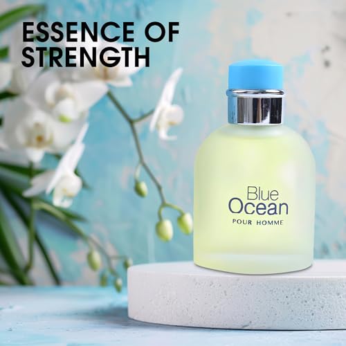 Blue Ocean Men's Cologne 100ml | Long-Lasting Eau de Toilette