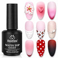 Beetles Matte Gel Top Coat No Wipe - 15ml Chrome Proof Finish for Nails