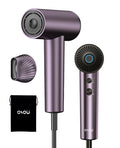 OSOU Ionic Hair Dryer Purple, High-Speed 150,000 RPM Brushless Motor, Quiet & Portable for Travel & Home