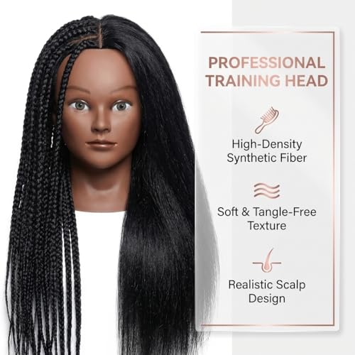 16 Inch Real Hair Mannequin Head for Braiding & Styling