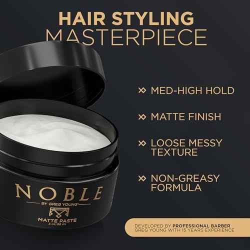 Strong Hold Matte Hair Paste | Flexible & Long-Lasting Sculpting Paste for All Hair Types and Styles | No Flakes | 3 oz