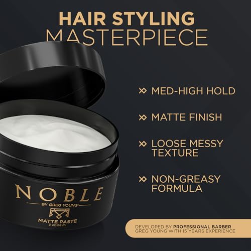 Matte Hair Paste - Strong Hold, Natural Dry Finish, 3 oz