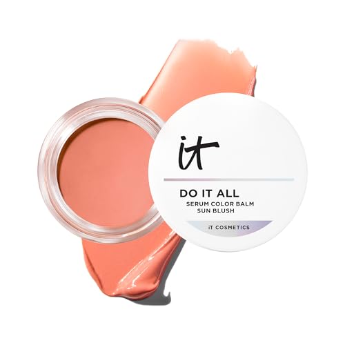 IT Cosmetics Do It All Serum Color Balm Sun Cream Blush & Bronzer, Blendable & Buildable, Lift, Reshape, All-Over Color, 24HR Hydration, Hyaluronic Acid, Peptides & Vitamin E - 0.63 oz