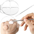 Acrylic Handheld Makeup Palette with 2 Stainless Steel Spatulas