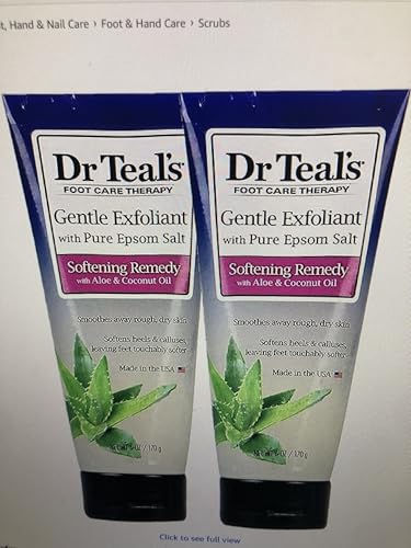 Dr. Teal's Softening Coconut Oil Foot Scrub Gift Set - 2 Pack (6 oz)