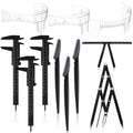 Eyebrow Mapping Kit - 11 Pc Shaping Tool Set with Calipers