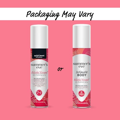 Feminine Spray - Blissful Escape 2 Oz Daily Refreshing Intimate Deodorant - Hypoallergenic & pH-Balanced