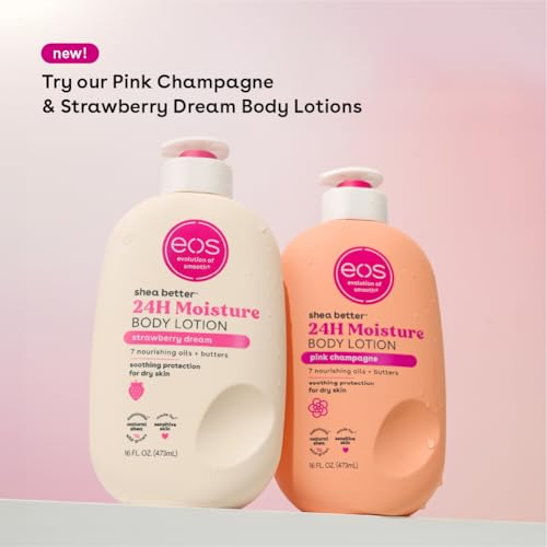 eos Shea Better Body Lotion- Fresh & Cozy, 24-Hour Moisture Skin Care, Lightweight & Non-Greasy, Made with Natural Shea, Vegan, 16 Fl Oz (Pack of 1)