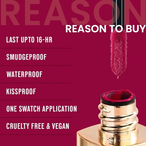 Charmacy Waterproof Liquid Lipstick - 16H Wear, Transfer-Proof