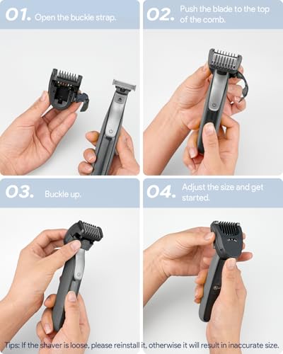 Jorvex Adjustable Guard 14-in-1 Length Comb for QP2724/QP2834/QP2520 (0.4–10mm) with Built-in Dial