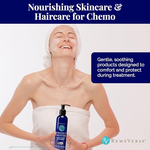 RemeVerse Protect & Defend Hand and Body Treatment Lotion - Moisturizer for Chemotherapy and Sensitive Skin - Hydrating and Nourishing Body Skin Care - Gentle & Fragrance-Free - Made in USA - 8 oz