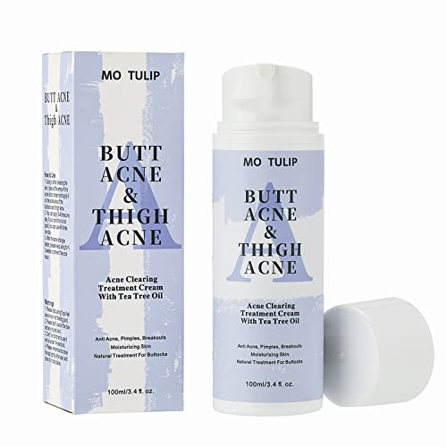 MO TULIP Butt Acne Clearing Treatment, Bum Acne Treatment, Clearing Acne, Pimples, Zits, Razor Bumps for Buttocks and Thigh Area. Recur acne skin, balance sebum and moisture (3.4o.z) (1PCS)