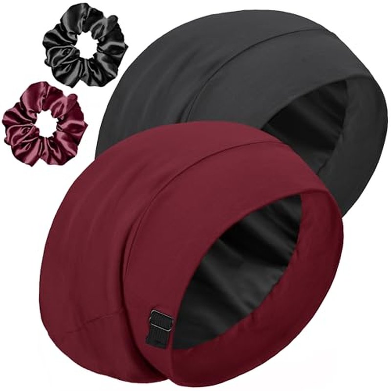 Adjustable Cooling Bonnet for Sleeping - Curly Hair Sleep Cap