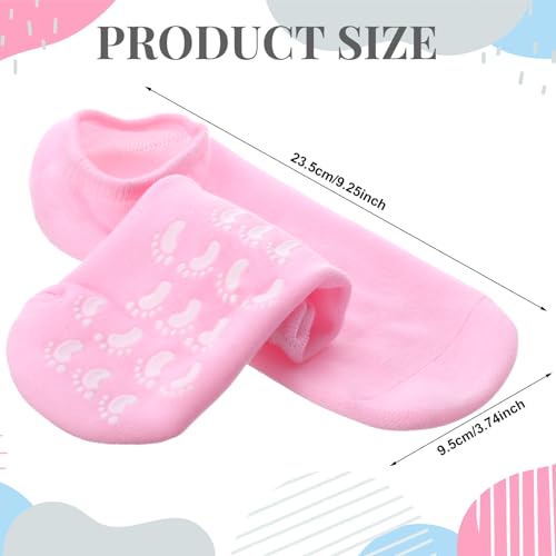 Cuffbow Silicone Moisturizing Socks - 4 Pairs for Dry Cracked Feet