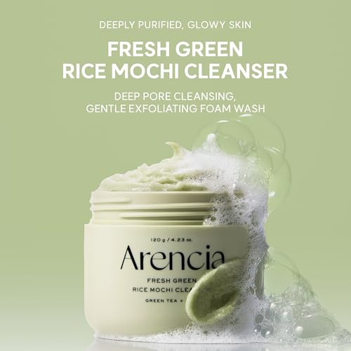 Arencia Korean Rice Mochi Face Cleanser - Gentle Exfoliating Wash