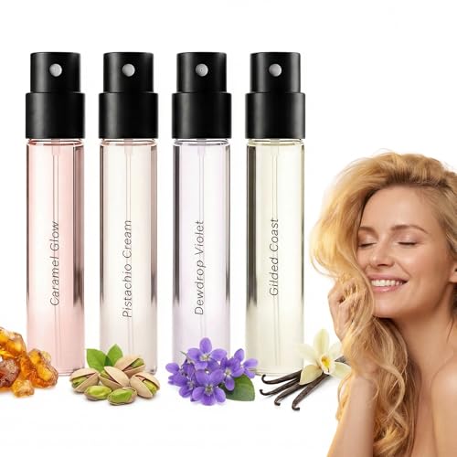 Roseye 4-Pack Hair Perfume Set for Women - Long-Lasting Fresh Scents, Travel Size Mist