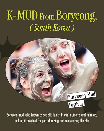 BRMUD Boryeong Mud Mask - Korean Clay Face & Body Pore Cleaner 3.71oz