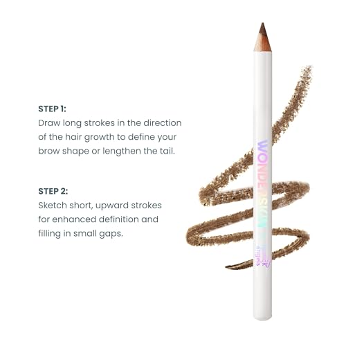 Wonderskin Eyebrow Pencil - Natural Hair-Like Strokes, 10-Hour Hold