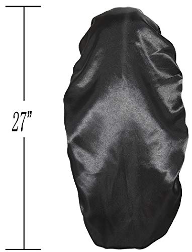 Satin Sleep Bonnet for Long Hair & Braids - 2 Pack