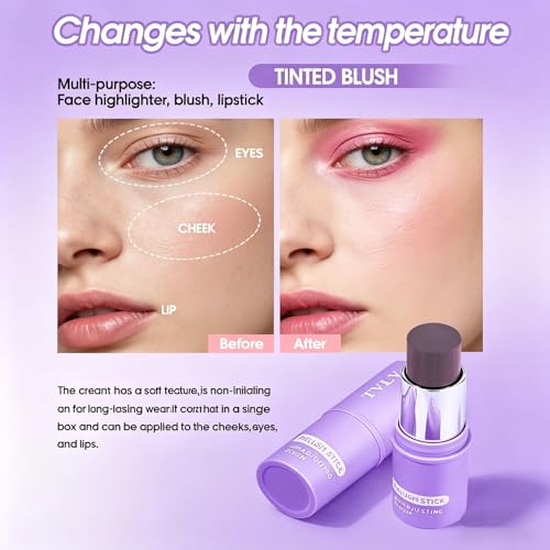 Temperature Color Changing Blush Stick - 2 Pack Multi-Use Makeup