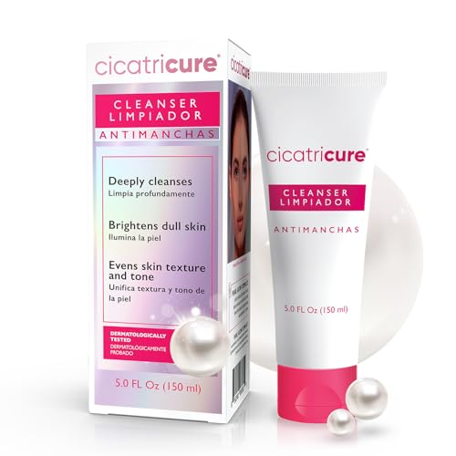 Cicatricure Antimanchas Face Wash, 3-in-1 Facial Cleanser for Women with Pearl Complex, Brightens Skin, Evens Tone & Texture, Deep Cleansing Facewash for Face, Neck & Cleavage, 5.0 FL Oz