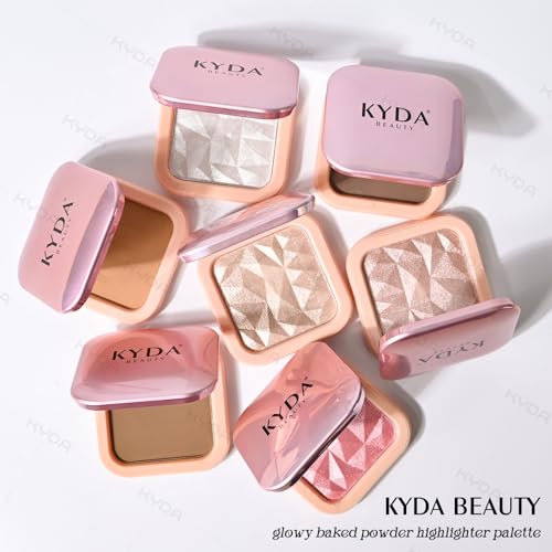 KYDA Baked Highlighter Palette - 3 Shades Pearl Shimmer