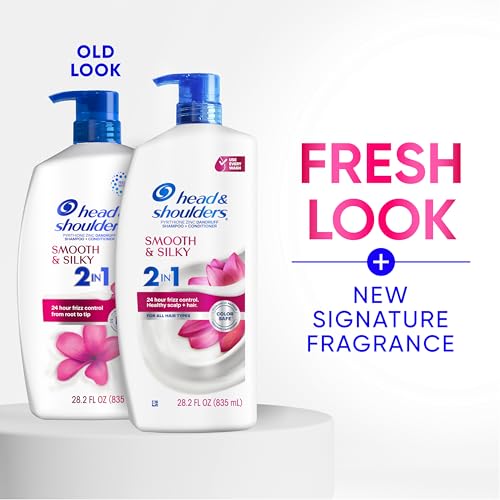 Head & Shoulders Smooth & Silky Anti-Dandruff 2-in-1 Shampoo, 28.2 Fl Oz