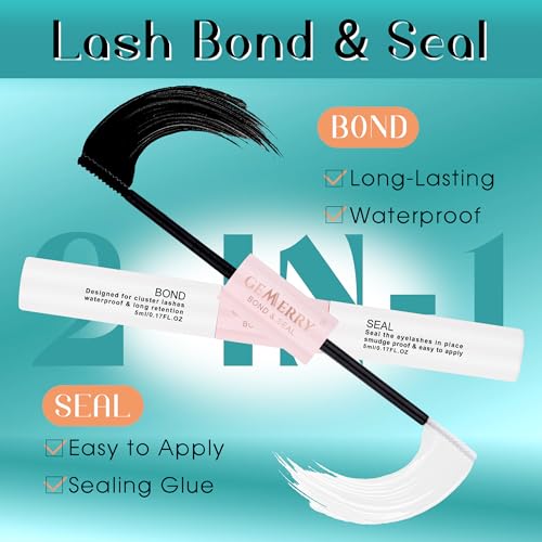 GEMERRY DIY Lash Extension Kit for Beginners 280 PCS Individual Lash Clusters Kit 0.07D 10-18 MIX Eyelash Extension Kit Lash Glue for Eyelash Extensions(80D-0.07D,10-18MIX-KIT)