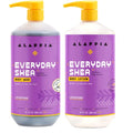 Alaffia Everyday Shea Body Lotion and Body Wash Bundle - Normal to Very Dry Skin, Moisturizes and Cleanses Soft and Supple Skin with Shea Butter, Lemongrass, Neem and Coconut Oil, Lavender, 32 Oz Each