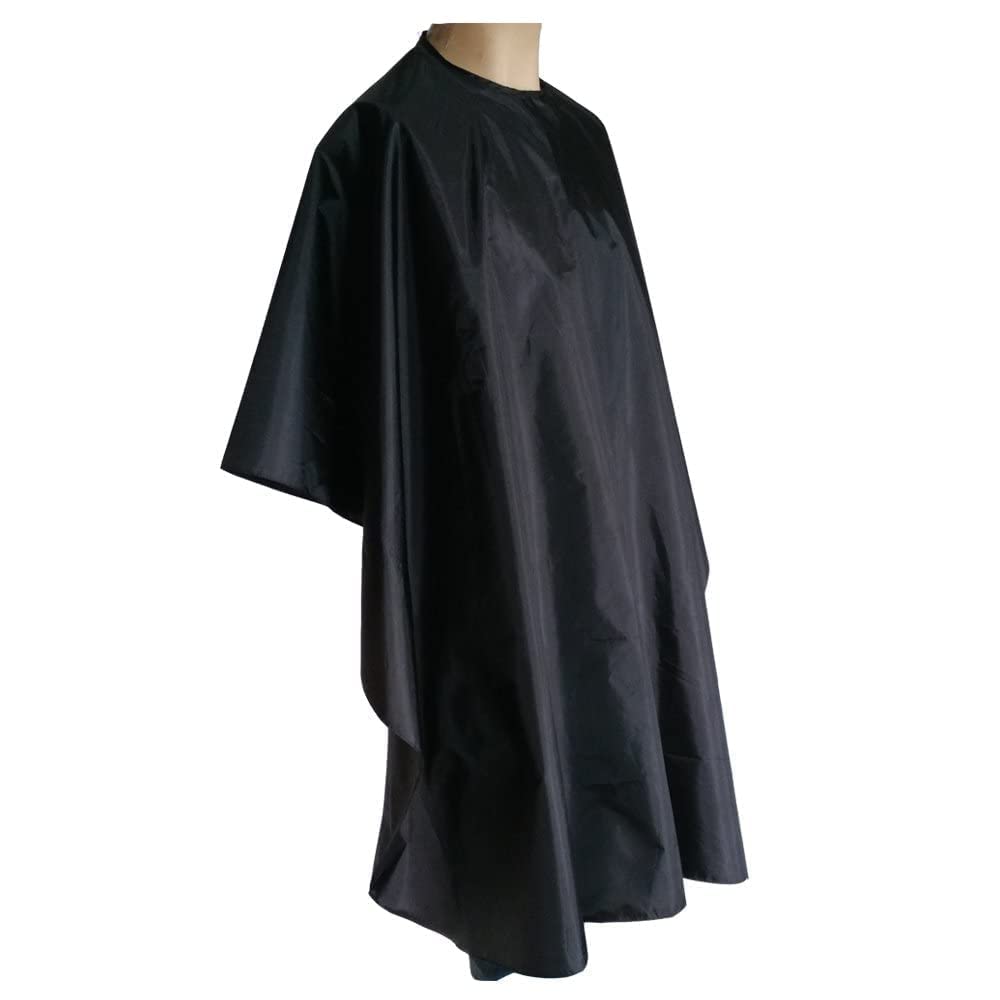 Magiczone Professional Hairdressing Salon Nylon Cape with Closure Snap,Barber Styling Cape,Unisex Black Hair Cutting Cape - 59" x 51"