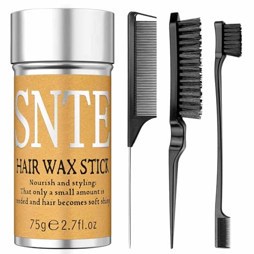 Hair Wax Stick & Brush Set for Flyaway Control